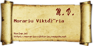 Morariu Viktória névjegykártya